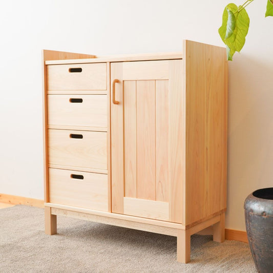 Storage shelf with door