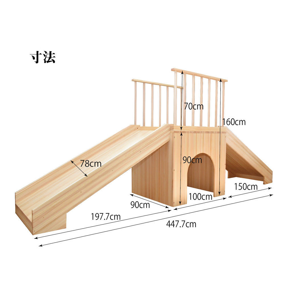 Wooden indoor playground equipment, large slide