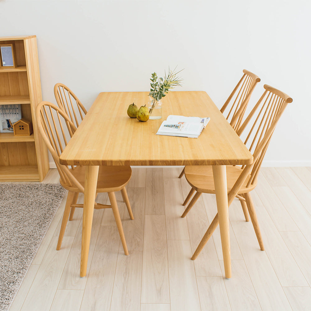 Rounded rectangular dining table
