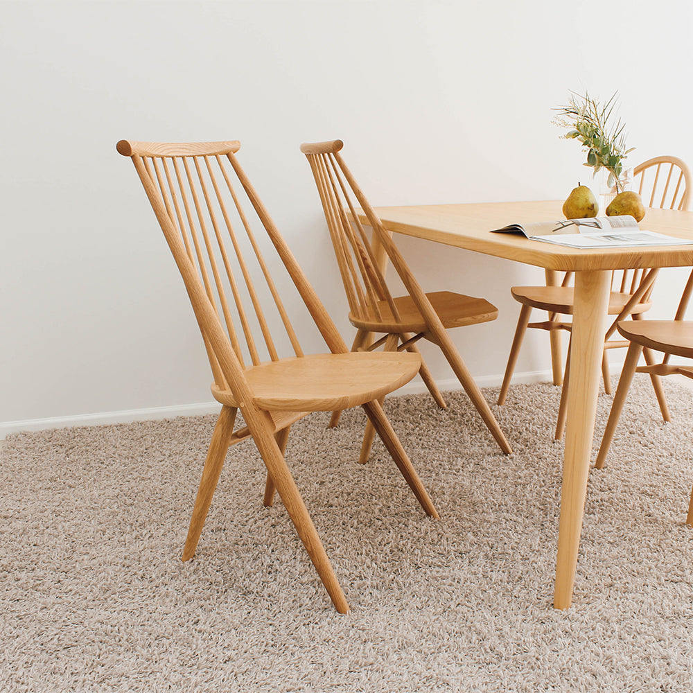 Rounded rectangular dining table