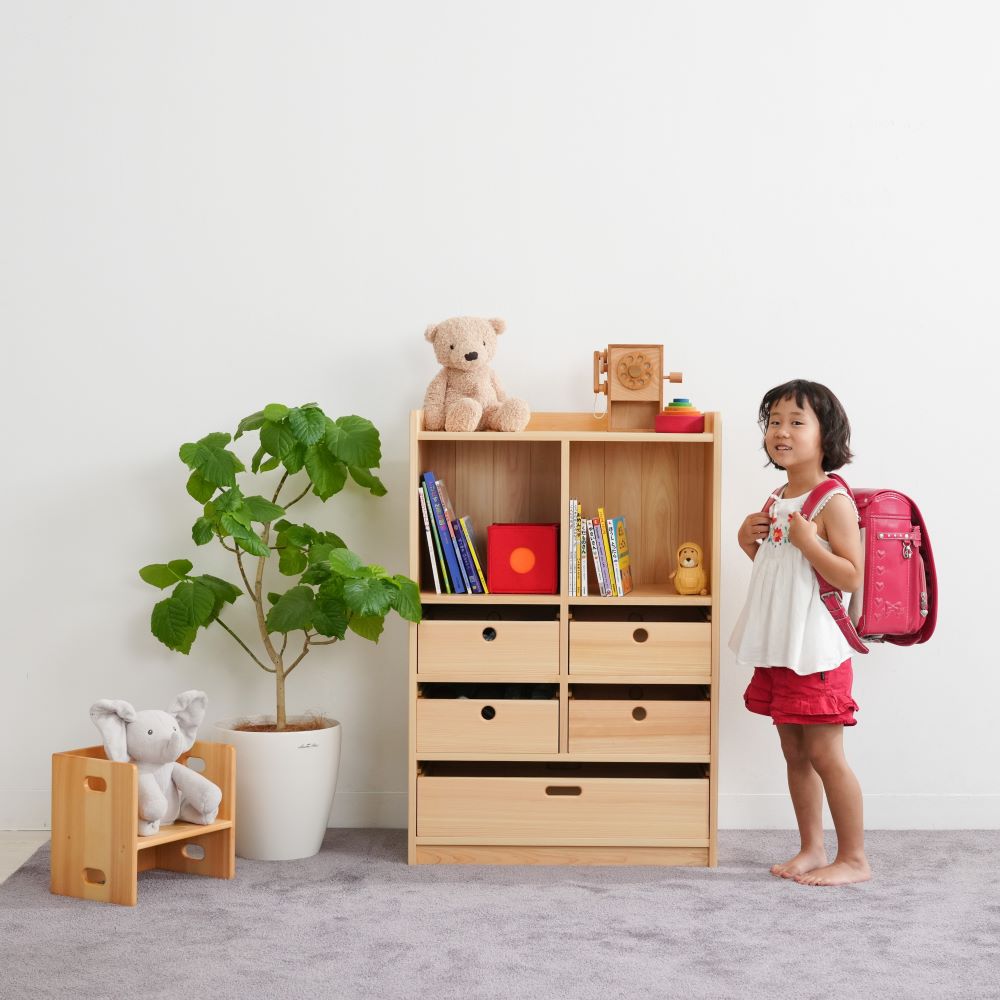 Bag and clothing storage shelves