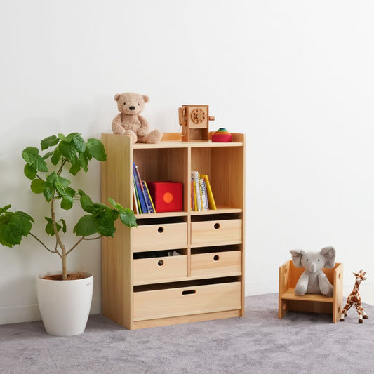 Bag and clothing storage shelves