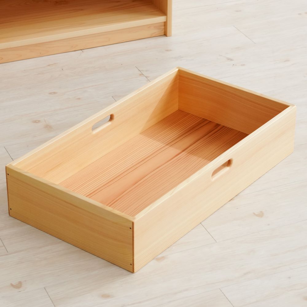 Bag and clothing storage shelves