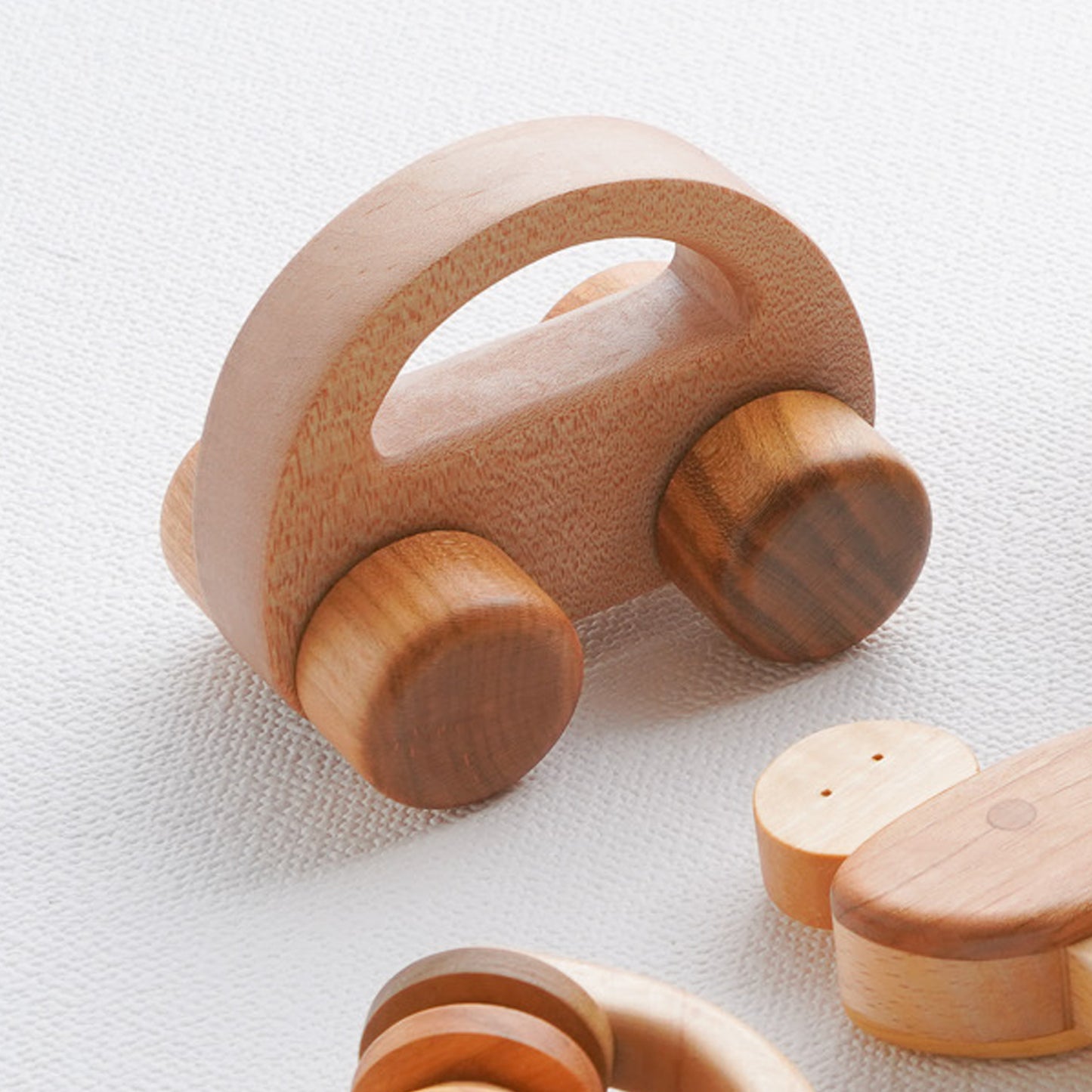 Sleek wooden car