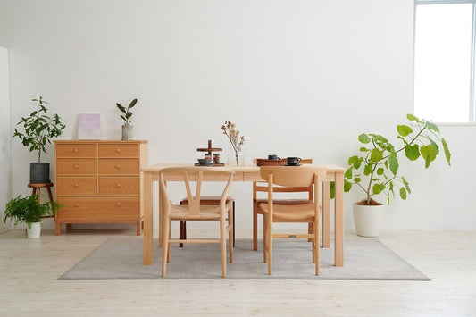 Hinoki dining table (with drawers)