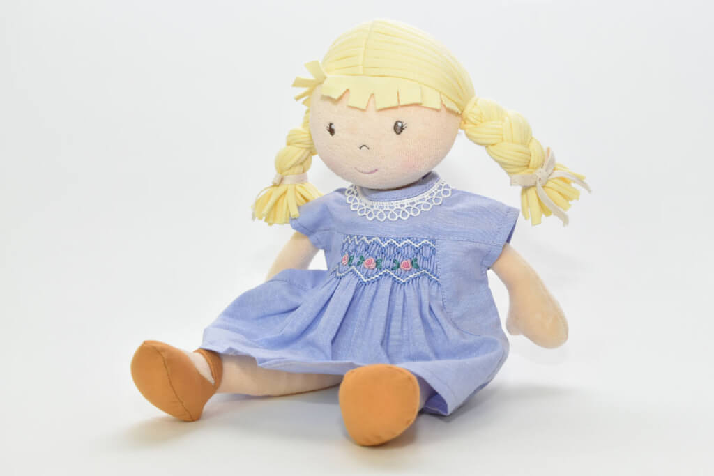 Doll clothes (handmade smocking embroidered dress)