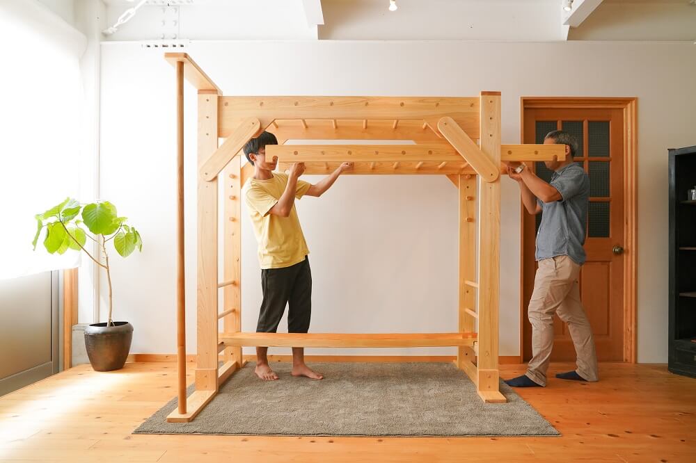 Indoor monkey bars