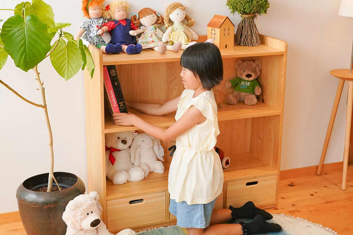 Picture book and toy shelf 100cm