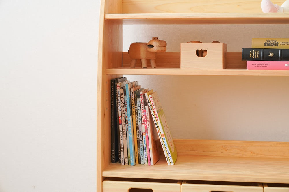 Movable shelf with 3 toy boxes