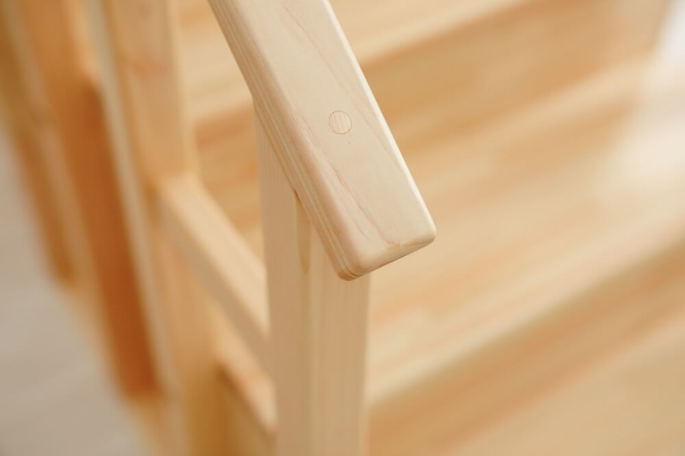 Wooden indoor playground equipment, staircase slide