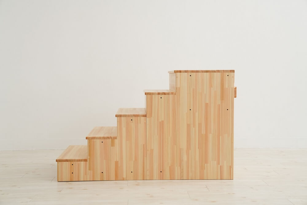 Wooden indoor playground equipment, staircase slide