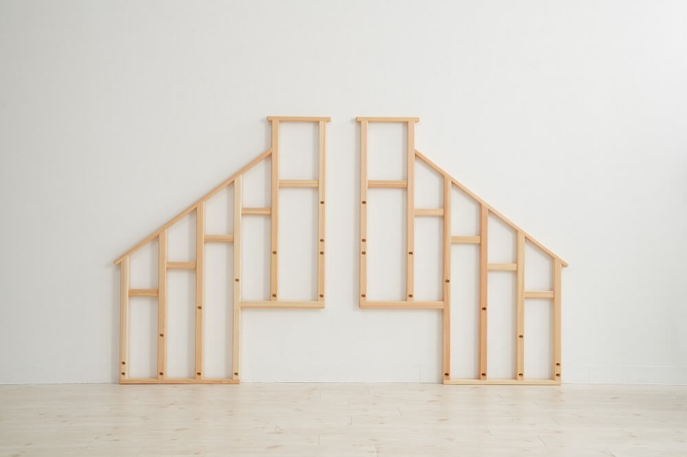 Wooden indoor playground equipment, staircase slide