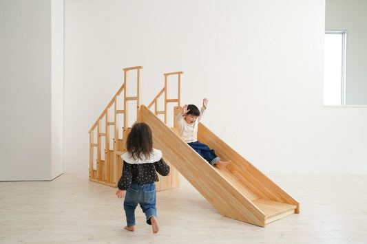 木製室内遊具階段滑り台