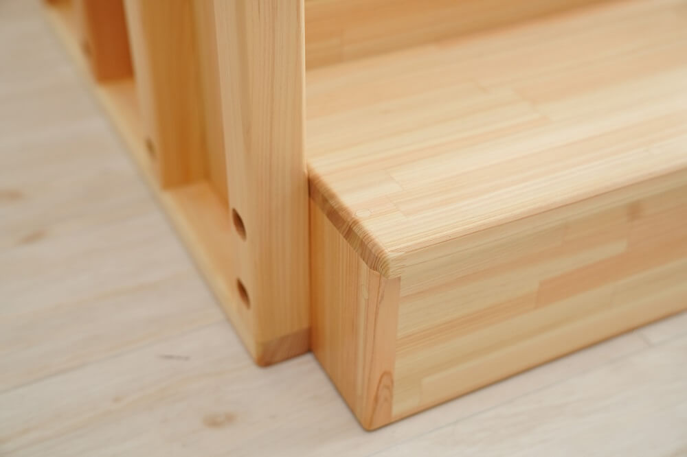 Wooden indoor playground equipment, staircase slide