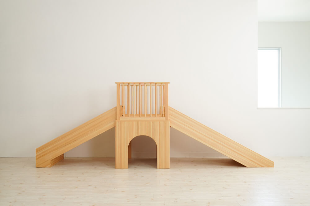 Wooden indoor playground equipment, large slide