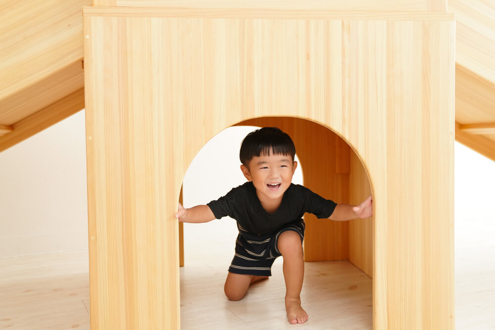 Wooden indoor playground equipment, large slide