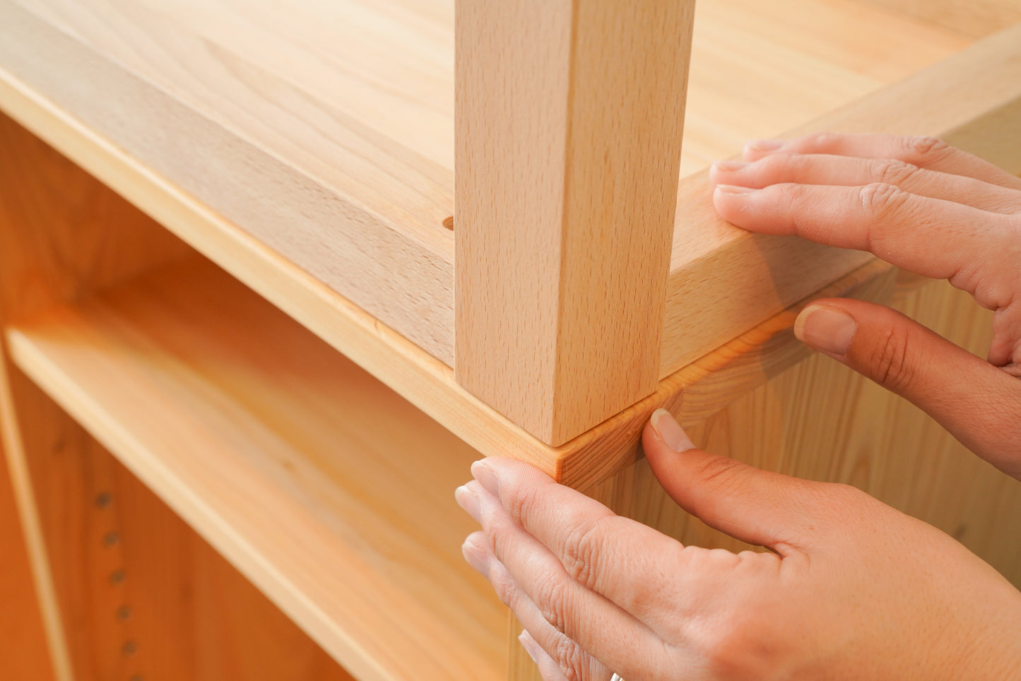 Clothes and backpack storage shelf