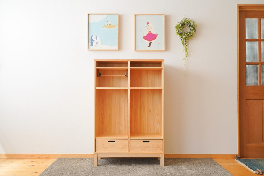 Clothes and backpack storage shelf
