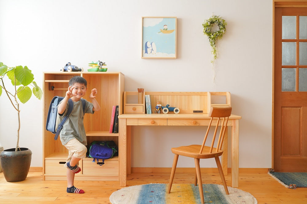 Clothes and backpack storage shelf