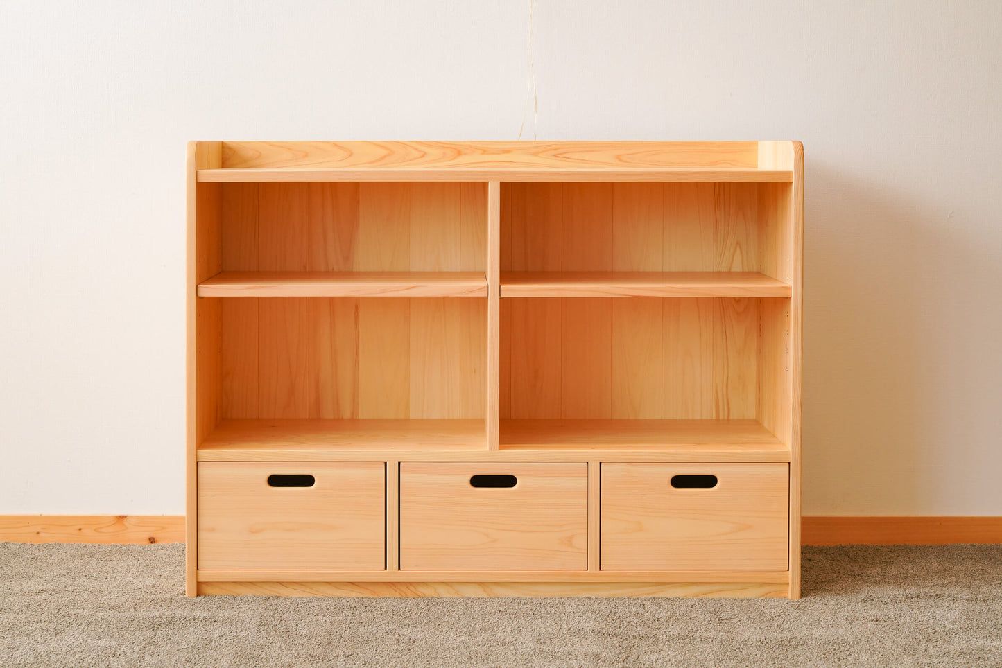 Various shelves of toys and tools