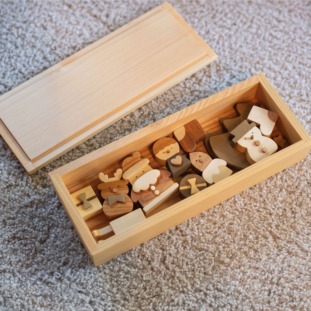 数量限定】クリスマスの積み木セット｜親子で楽しむナチュラルな木製