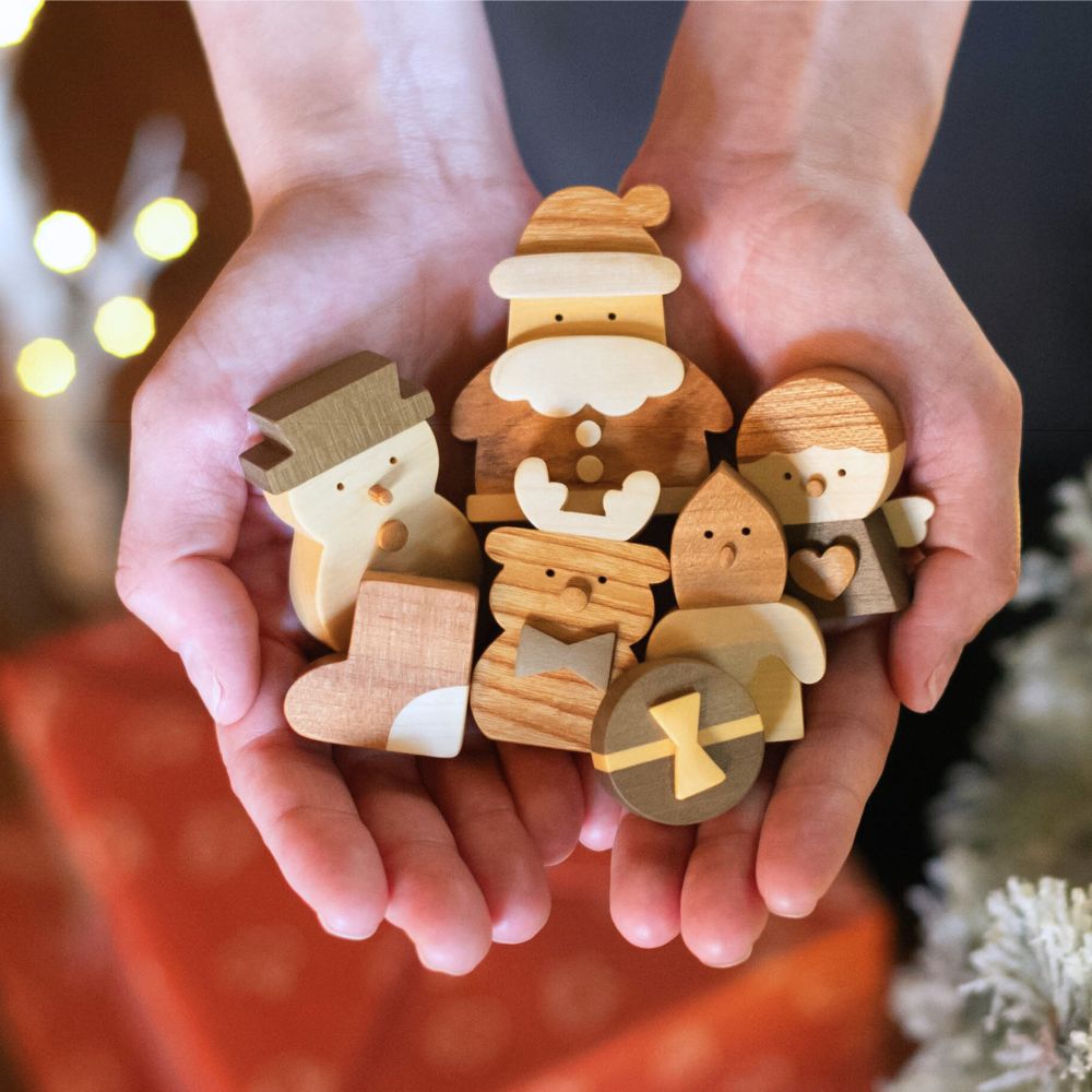数量限定】クリスマスの積み木セット｜親子で楽しむナチュラルな木製