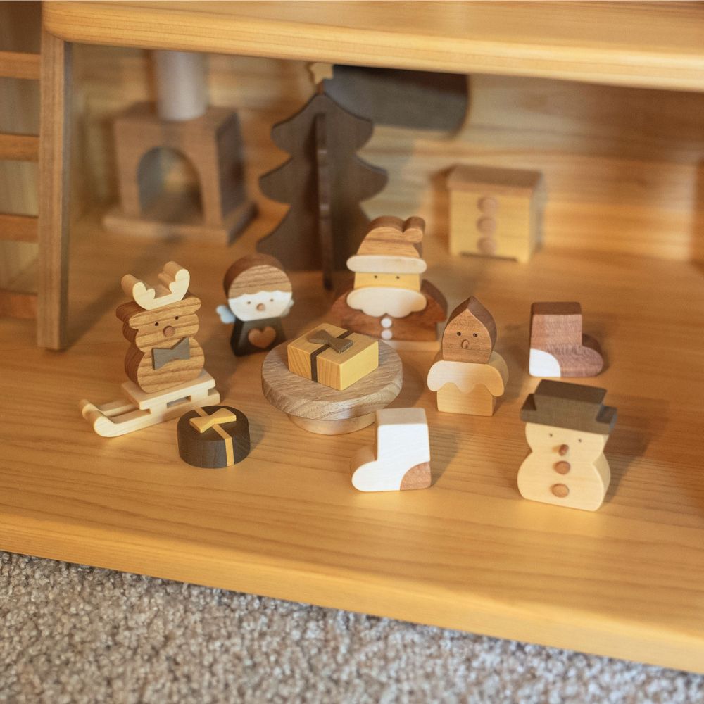数量限定】クリスマスの積み木セット｜親子で楽しむナチュラルな木製