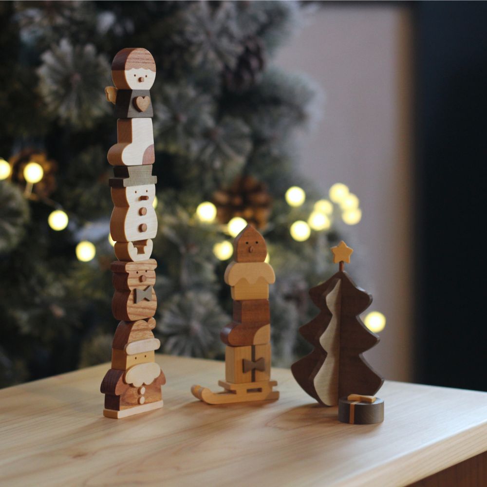 木製 クリスマスツリー 積み木 ツリー 卓上クリスマスツリー・木製ツリー | iichi 日々の暮らしを心地よく