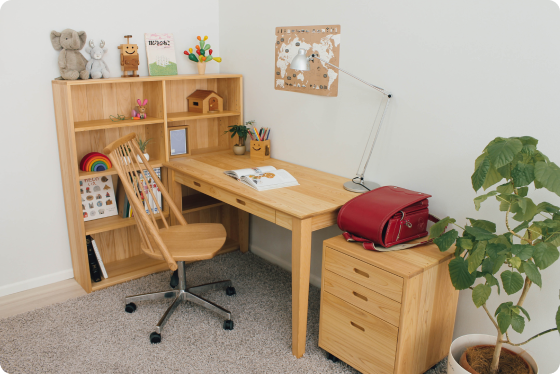 学習机｜国産ひのきの学習机4タイプ｜なかよしライブラリー【公式】