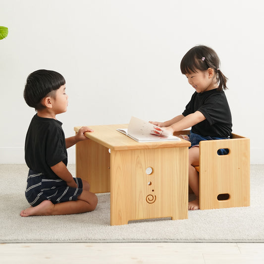 6 months 子育てセット（変化いす×花テーブル×可動式の棚）