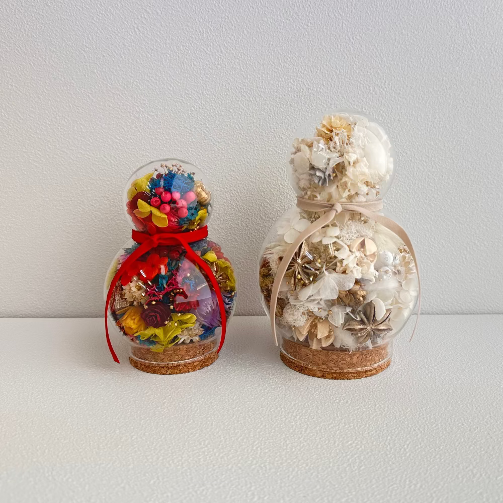 lafeuille クリスマスのガラスボトル