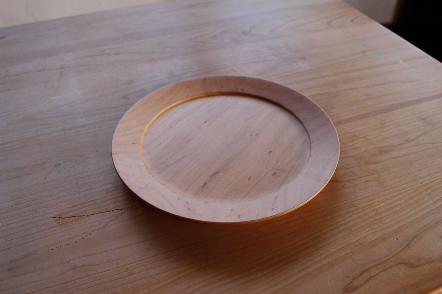 木のお皿｜薗部産業「リム付き さくら皿」〈7寸〉日本製・国産材