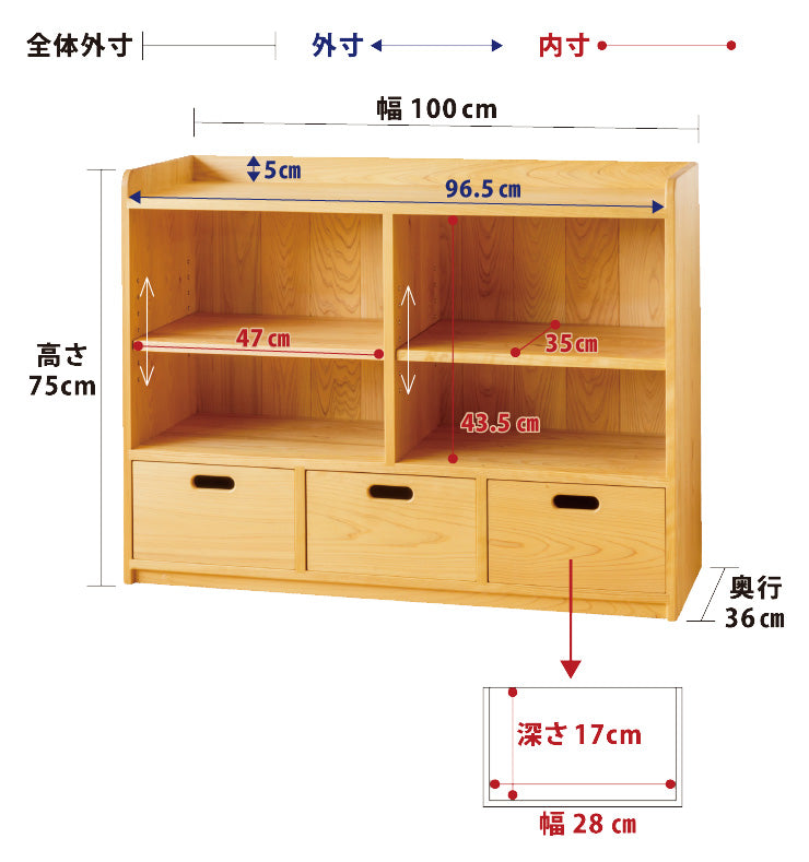 おもちゃと道具の多様棚